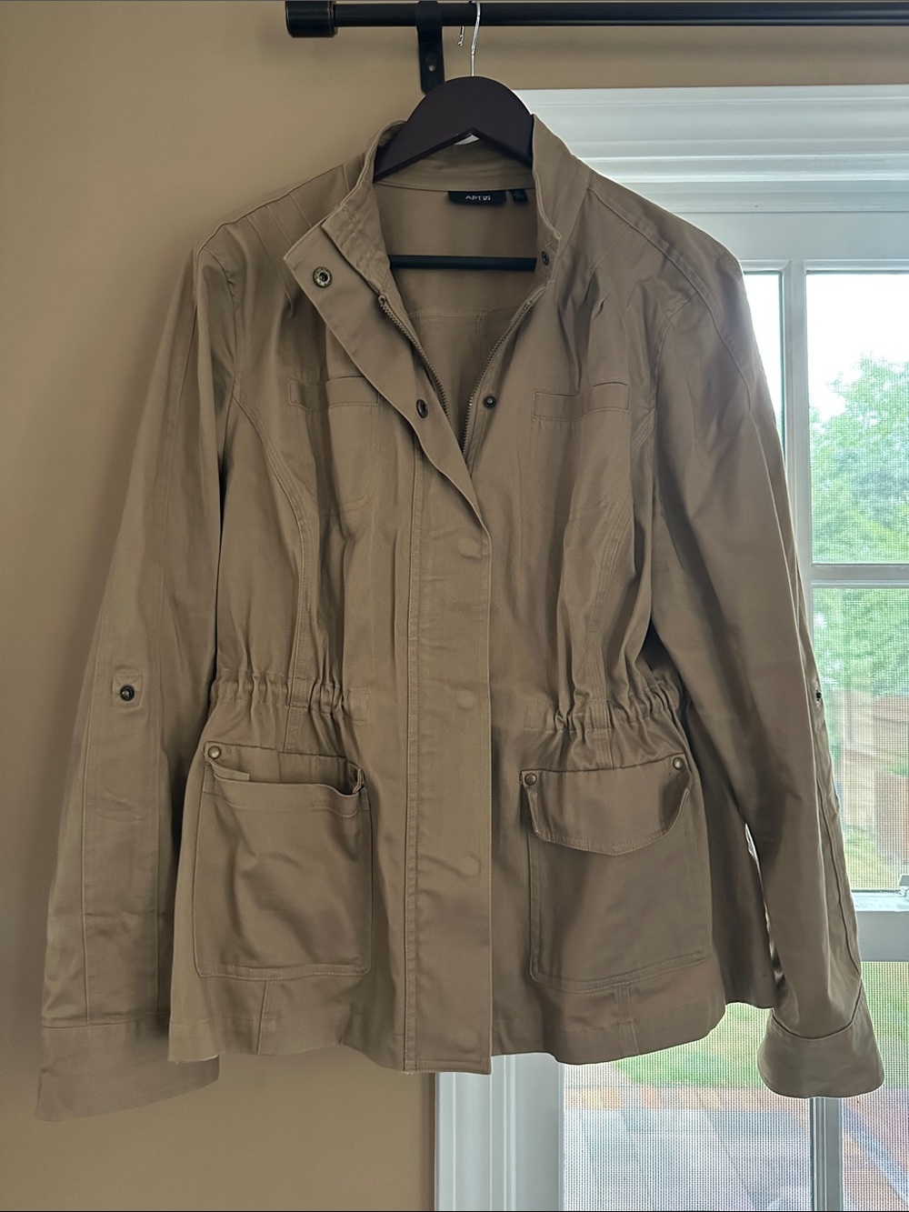 Apt. 9 Sandstone Drawstring-Waist Utility Jacket